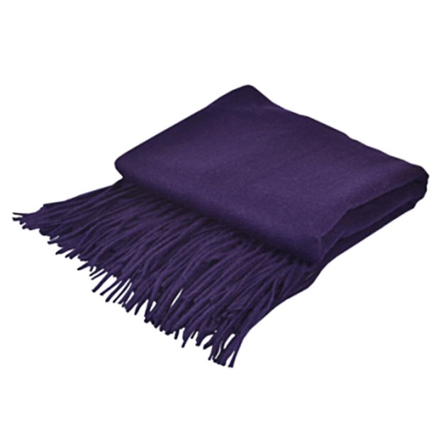Unique Bargains Signature Cashmere Blend Decorative Blanket Throw Aubergine