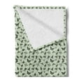 thumbnail image 2 of Animal Soft Flannel Fleece Throw Blanket, Little Bugs Beetles Ants Dark Silhouettes on Pale Abstract Backdrop, Cozy Plush for Indoor and Outdoor Use, 50" x 70", Sage Green Army Green, by Ambesonne, 2 of 5