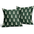 thumbnail image 2 of Christmas Tree Pillow Covers 18x18 Set of 2 Red Xmas Rustic Style Winter Print Decorative Outdoor Pillowcases Farmhouse Vintage Holiday Decorations Throw Cushion Case Decor for Couch Sofa Bed, 2 of 6