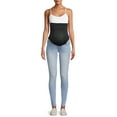 thumbnail image 2 of Oh! Mamma Maternity Women's Distressed Skinny Jeans with Full Panel (Women's & Women's Plus), 2 of 6