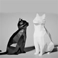 thumbnail image 7 of Cat Statue 3D Printed Animal Figurine Geometric Resin Sculpture Home Office Desk Decor Creative Gift Ornament, 7 of 7