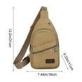 thumbnail image 6 of PPgejGEK Casual Canvas Crossbody Bag, 31x19x11cm/12.20x7.48x4.33in Large Capacity Sling Bag for Men Women, Sports Fashion Shoulder Messenger Bag with Multiple Pockets, 6 of 9