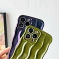 thumbnail image 4 of for iPhone 13 Pro Max Case,Water Ripple Pattern Curly Wave Frame Soft Compatible with iPhone Case (Green,iPhone 13 Pro Max), 4 of 13