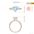 thumbnail image 4 of Angara Natural 1.4 Ct. Aquamarine Solitaire Ring in 14K Rose Gold for Women (Ring Size: 6), 4 of 8