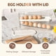 thumbnail image 3 of Dispensador Automático de Huevos con Ruedas para Refrigerador, Organizador de Contenedor de Almacenamiento de Plástico Transparente, 3 of 8