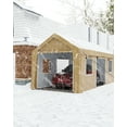 thumbnail image 2 of M optimized 10'x20' Carport Windproof, Anti-High Wind Portable Garage, Reinforced Frames & 180 g PE Carport Canopy, with Front & Rear Doors, Shelter for Pickup, Boat, and Equipment, 2 of 6