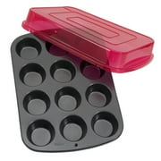 Wilton Covered Cupcake Pan, Red