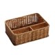 thumbnail image 3 of Cesta de almacenamiento con 3 compartimentos, organizador multiusos, caja de pañuelos 24x18x8cm, 3 of 9
