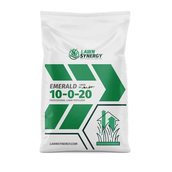 Emerald 10-0-20 Lawn Fertilizer – 25 lb Bag | Slow-Release Nitrogen with AccuBlu®, Iron & NuTrace® | Dark Green Color for Tall Fescue, St. Augustine, Zoysia & Centipede Grass