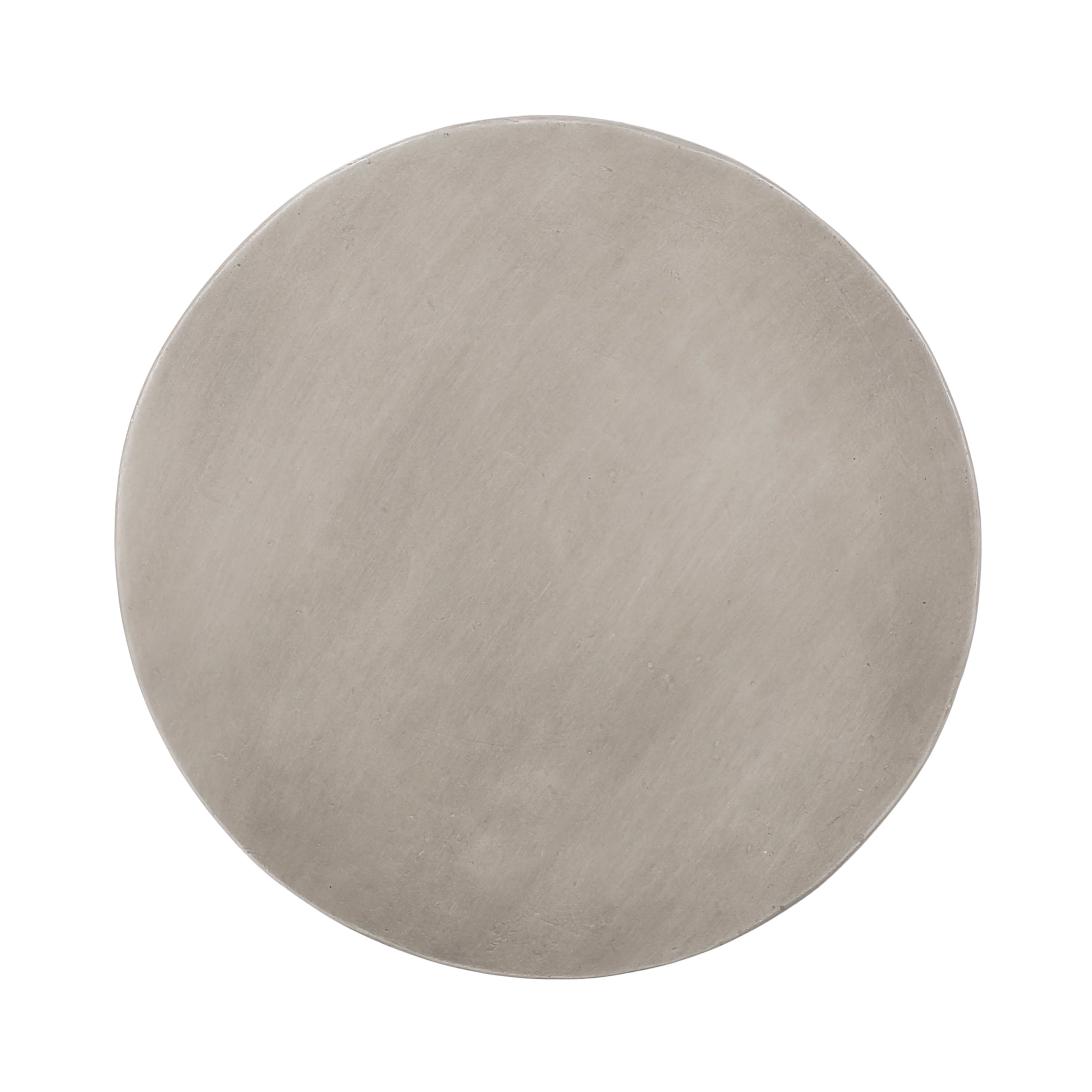 Outdoor Pedestal Side Table, Lightweight Concrete Material for Patio Garden, White