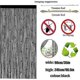 thumbnail image 2 of Beaded Curtains (Black 100*200cm), Flying Curtains For Doors, Windows, Room Dividers, Doorway Panels, Living Room Wardrobe Curtains, 2 of 5