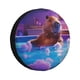 thumbnail image 1 of Fotbe Capybara Bathtub Fun Funda de Llanta de Repuesto con Estampado, Engrosada, Ajuste Universal para Jeep, Remolque, RV, SUV, Camión-16 inch, 1 of 6