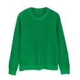 thumbnail image 7 of Womens Sweaters Women's Sweater 2026 Fall Winter Crew Neck Long Sleeve Warm Soft Knitted Pullover Green XL, 7 of 7