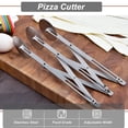 thumbnail image 1 of Couteau à Pizza à 3 Roues en Acier Inoxydable, Couteau à Roue, Coupe-Pâte Réglable, Séparateur de Pâte pour Pâtisserie et Pizza, 1 of 8