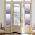 thumbnail image 3 of Lavender Purple Window Privacy Film Moroccan Trellis Abstract Gradient Geometric Decorative Glass Window Film UV Blocking Static Cling Non-Adhesive Sticker Covering for Home Door 17.7 x 78.7 inches, 3 of 8