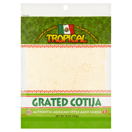 Tropical Grated Cotija Powder 12 oz, Mexican-Style Aged Cheese, Refrigerated