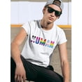 thumbnail image 2 of Colorful Human Slogan Men T-Shirt, Male Small, 2 of 4
