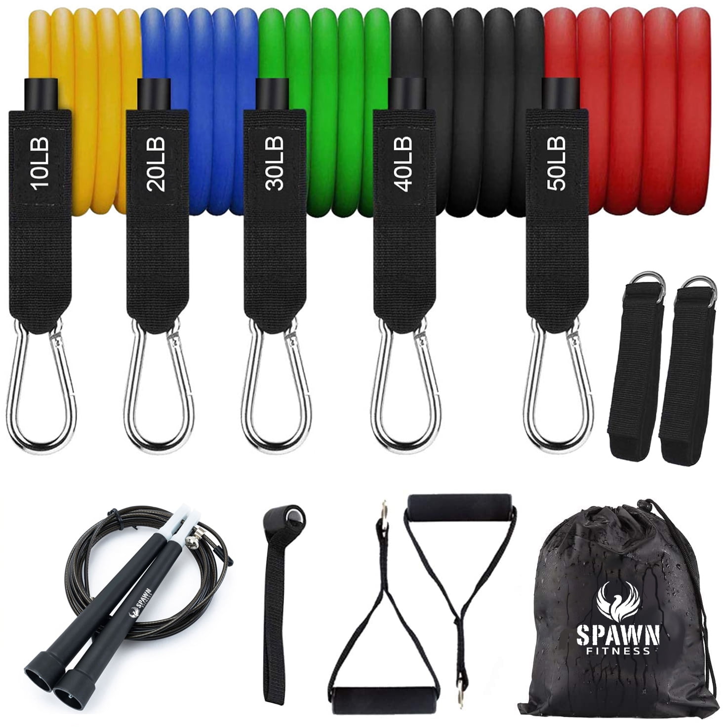 Spawn Fitness Resistance Bands Set of 11 Workout Exercise Band For Home