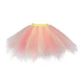 thumbnail image 1 of Aocisk Women Christmas Dance Party Tutu Skirt with a Patchwork Color Design Holiday Party Ballet Style Layered Netting for Festive Wear Pink M, 1 of 3