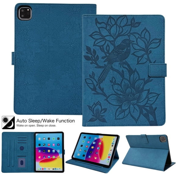 Tablet Case for iPad Air 11-in M4/M3/M2 (2026/2025/2024) Shockproof Leather Flip Stand Cover,Auto Wake/Sleep,with Card Holder
