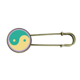 thumbnail image 1 of Broche de Metal antiguo Yin Yang Taichi 7.5 cm, 1 of 3