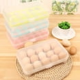 thumbnail image 2 of Pack Covered Holders For Refrigerator,Clear Deviled Tray Storage Box Dispenser Stackable Plastic Containers(15 Eggs)., 2 of 4