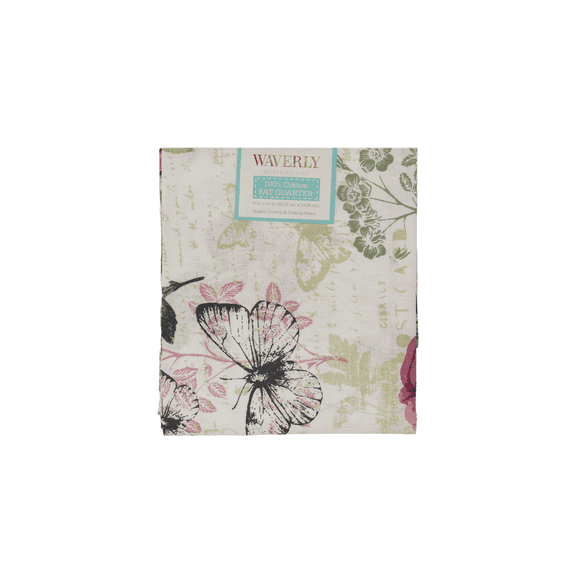 Waverly Inspirations, 100% Cotton, Sewing & Crafting, Rose Cranberry, Fat Quarter, Prints, 21 x 18