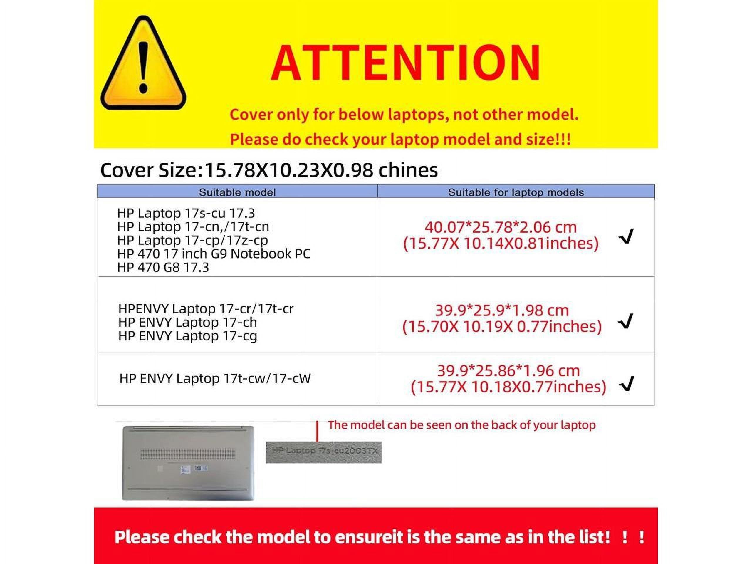Laptop Cover Case for 17.3 inch HP Laptop 17s-cu 17-cn 17t-cn 17-cp 17z-cp / HP 470 G8 G9 G10 / HP ENVY Laptop 17-cr 17t-cr 17-ch 17-cg 17t-cw with Pen Holder and Heat Dissipation Hole
