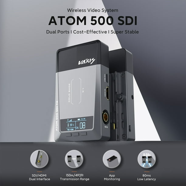 VAXIS ATOM 500 SDI Version 1080P Wireless Image Video Transmission 
