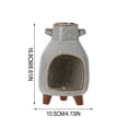 thumbnail image 3 of Portainciensos de cerámica con chimenea, pequeño difusor de aroma tipo chimenea, hecho a mano, versátil para sahumerios, conos de incienso y resinas, decoración para el hogar., 3 of 6