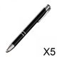 thumbnail image 1 of 5 Bolígrafos De Punta Redonda De 1,0 Mm, Bolígrafo De Escritura Suave Para Reuniones, Toma De Notas, Negocios, Color Negro, 1 of 7