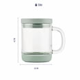 thumbnail image 4 of Ello Nova Shine 12oz Glass Mug with Lid, Sage, 4 of 7