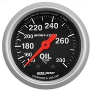 AUTO METER 3341 2IN OIL TEMP, 140-280F, MECH, SPORT-COMP