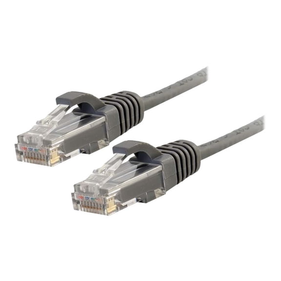 C2G 01096 Cat6 Cable - Snagless Unshielded Ethernet Slim Network Patch Cable, Grey (10 Feet, 3.04 Meters)