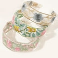 thumbnail image 3 of ievspot 1 Pcs  Mesh Yarn Wide Headband ,Retro Embroidery Flower Pattern Hair Hoop Soft Elastic Headband Hair Accessory, 3 of 8