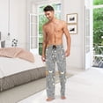 thumbnail image 6 of FORMRS Mens Pajama Pants with Pockets Sleepwear Lounge Bottoms Sizes S-2XL, Gray Halloween Dancing, 6 of 7