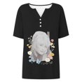 thumbnail image 2 of Women's Dolly Shirts Country Music Legend Graphic T‑Shirt Country Music Print Short Sleeve Tee Notch V Neck For Fans & Music Lovers Casual Tops XL, 2 of 7