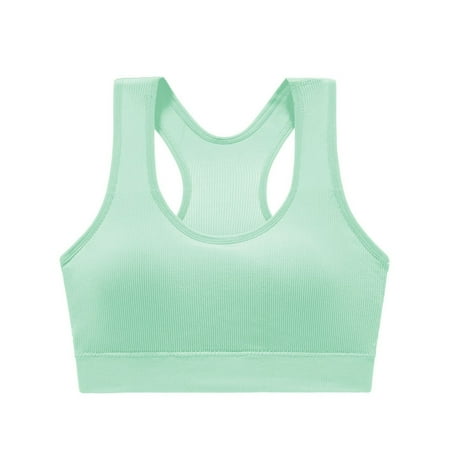 Snksdgm Women s Plus Easter Shirts Womens White Tank Top Women s Solid Color Push Up No Rims Sports Back Yoga Bra Running Fitness Shockproof Vest Underwear
