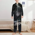 thumbnail image 2 of Demon Slayer Muichiro Tokito Kids Hooded Jumpsuit Union Suit Onesie One Piece Blanket for Boys Girls, 2 of 7