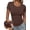 Bm02-Coffee, variant on Anygrew Tops for Women with Built in Bra Short Sleeve Scoop Neck Camisoles Casual Classic Basic Shirts