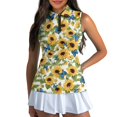 thumbnail image 3 of Whosucclay Butterfly and Sunflower Pattern Womens Sleeveless Golf Shirt for Ladies Half Zip Casual Breathable Sleeveless Golf Tennis Shirts XS - 2XL, 3 of 7