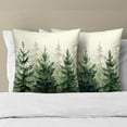 thumbnail image 3 of Green Tree Throw Pillow Covers 16x16 Set of 2 Nature Forest Decorative Pillowcases Winter Square Cushion Case for Home Sofa Couch Outdoor, 3 of 4