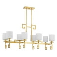 thumbnail image 2 of Quatrain 8-Light Linear Chandelier in True Gold, 2 of 5
