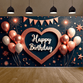 thumbnail image 5 of Heart Shaped Birthday Banner with Balloons for Birthday Celebration Indoor Festive Holiday Event, 5 of 7