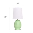 thumbnail image 4 of Mod Lighting and Decor Petite Dimpled Ceramic Table Lamp with Tapered Shade - 12.5" - Lime Green, 4 of 9