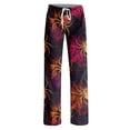 thumbnail image 5 of Halloween Costumes Pajama Pants Women Elastic Waist Halloween Cute Ghost Printed Loose Cotton Plus Size Sleep Pants Hot Pink S, 5 of 6