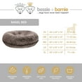 thumbnail image 6 of Bessie and Barnie Signature Frosted Beige Shag Extra Plush Faux Fur Bagel Pet/ Dog Bed, 6 of 7
