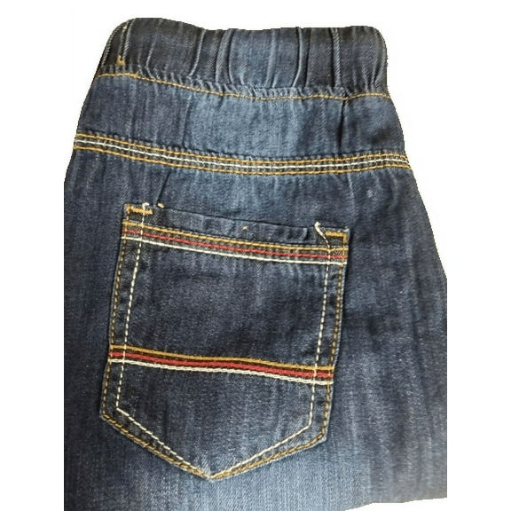 SkyHi Boys - Adjustable Waist - Organic Cotton - Denim Jogger Style D – Size 6/7