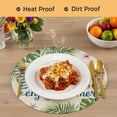 thumbnail image 4 of Summer Slippers Round 13 Inch Placemats Set of 2, Tropical Botanical Palm Leaves Rustic HeatResistant Non Slip Place Mats for Dining Table, Wipeable Braided Kitchen Table Mats for Housewarming, 4 of 9
