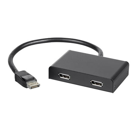 Monoprice 2-Port DisplayPort 1.2 to DisplayPort Multi-Stream Transport (MST) Hub, DP to DP, Ideal For Digital Signage, Large Video Displays In Schools, Churches, Conference